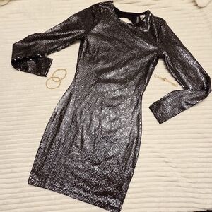 DIVIDED (H&M) Elegant Black Sequin Dress